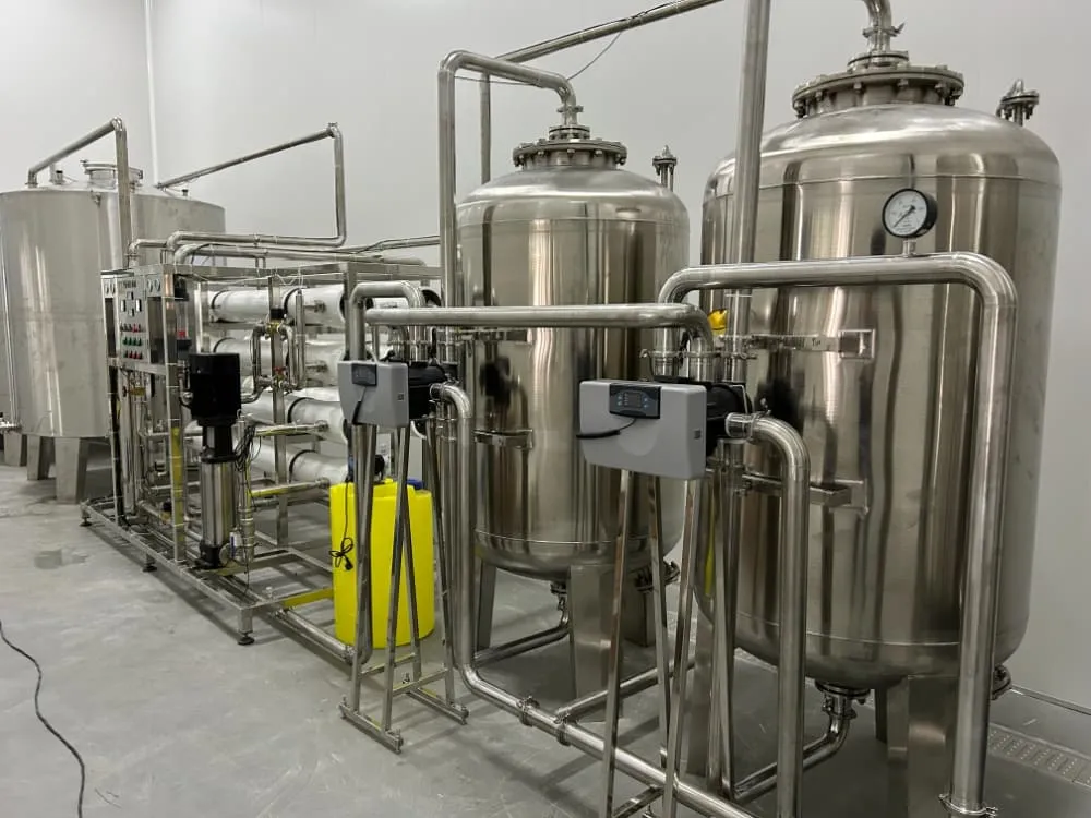 5T Water treatment system for bottling lines with RO treatment and filtration support
