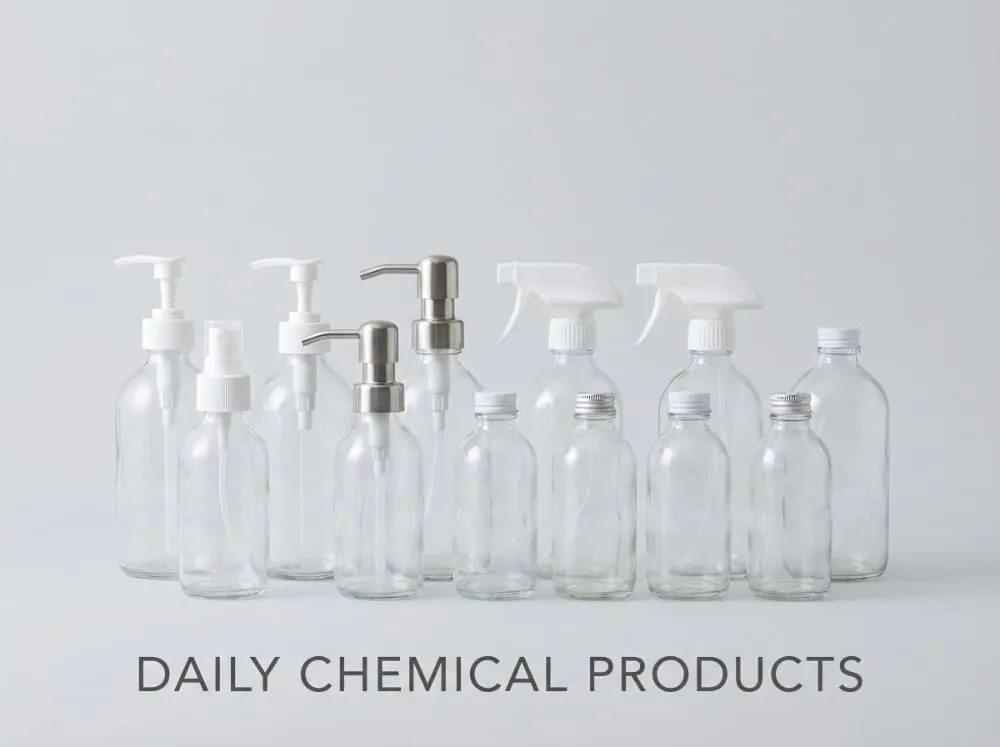 Daily chemical bottle capping application with pump and spray caps