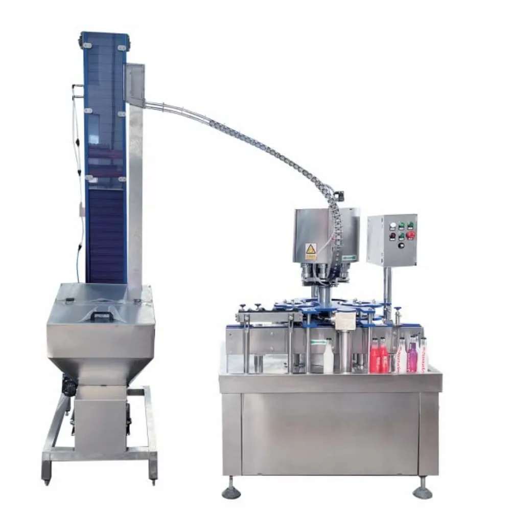 Crown capping machine for glass bottle closure matching