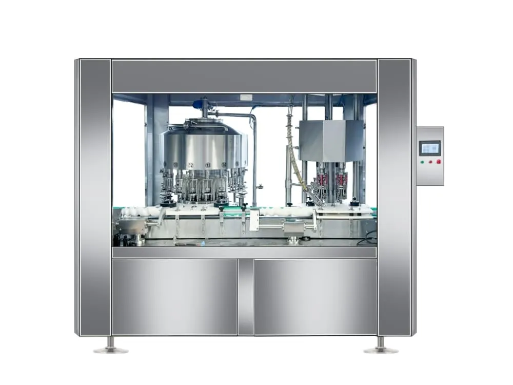 Compact rinse fill cap monoblock for beverage bottles