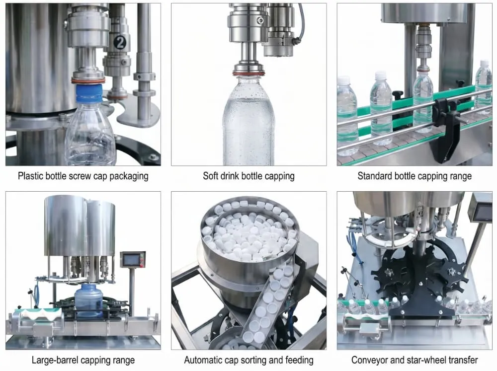 Integrated plastic cap sealing line with XG and FX Series capping machines