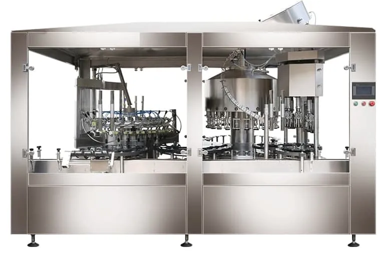 QGX rinsing filling capping monoblock for wine and spirits glass bottles, 2000-12000 BPH