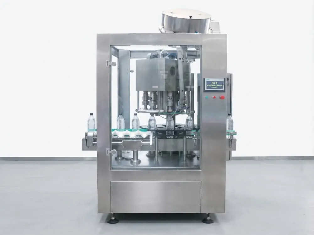 Soft drink plastic bottle capping application with FX-6 plastic screw capping machine