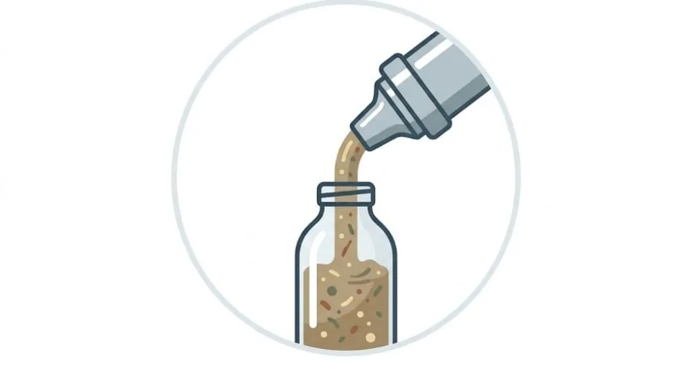 Viscous and particle-containing liquid filling challenge icon