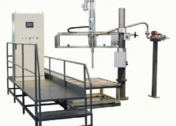 JWF-1000 automatic weighing filling machine for drums and IBC-size containers