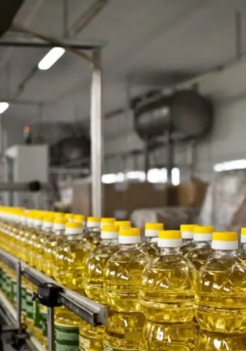 Integrated viscous liquid packaging line with optional rinsing filling capping and case packing