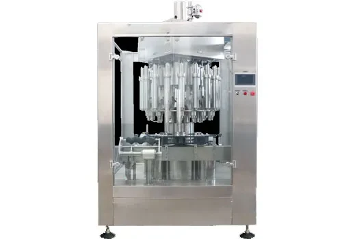 Intelligent induction liquid filling machine for foam-sensitive liquids