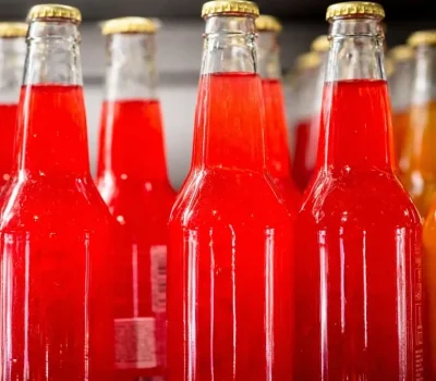 Juice and health drink glass bottle