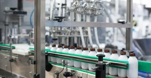 Pharmaceutical bottling line for oral liquids syrups and liquid medicines in small bottles