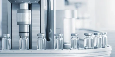 Pharmaceutical liquid bottling line for small bottle filling and sealing applications