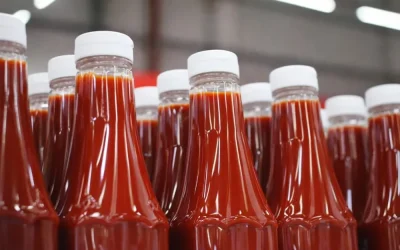 Sauce and condiment products for viscous liquid bottle filling and packaging