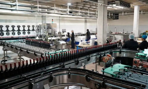 Wine bottling production line for grape wine and fruit wine in glass bottles